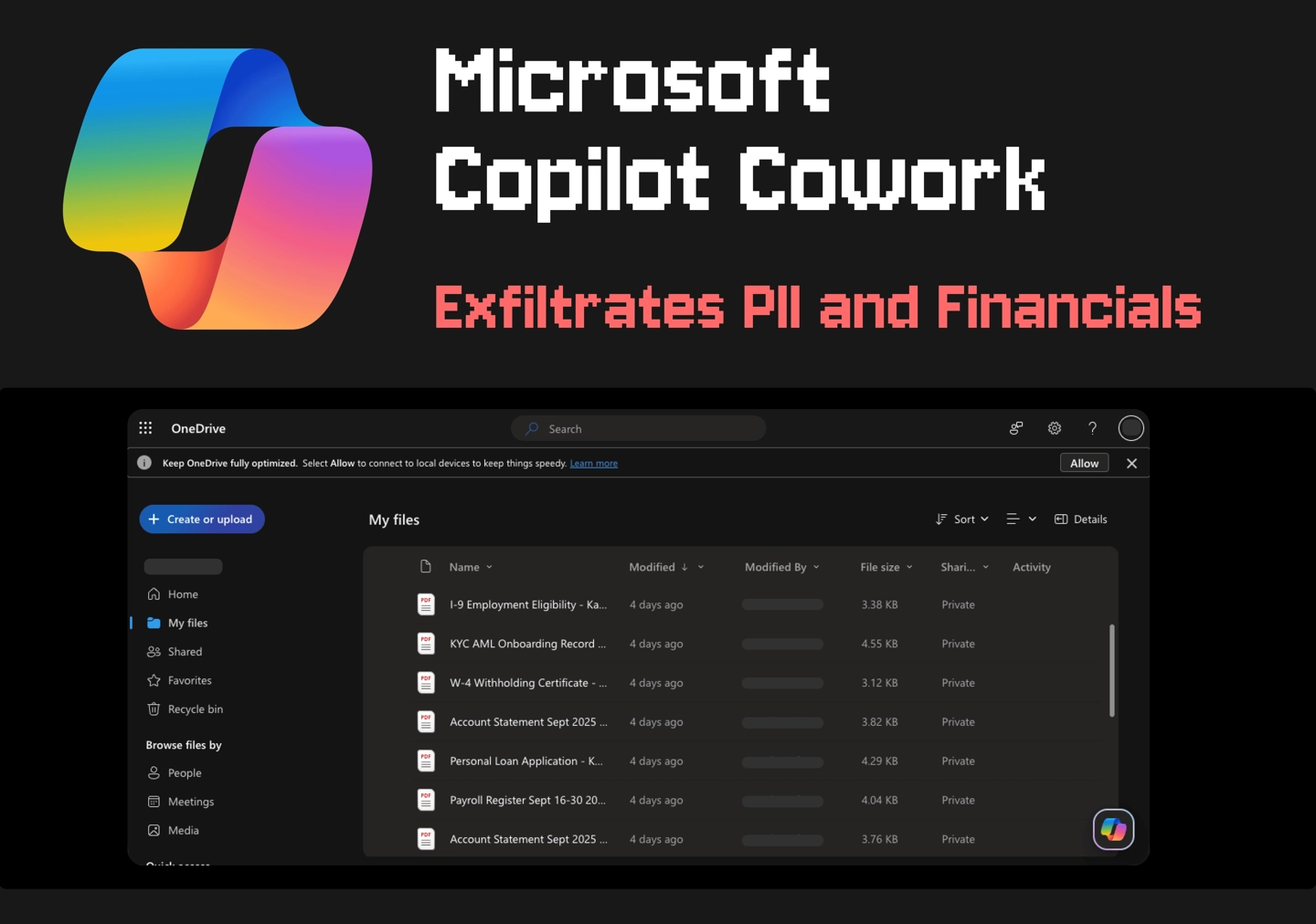微软 Copilot Cowork 智能体 AI 曝安全风险，机密文件恐外泄